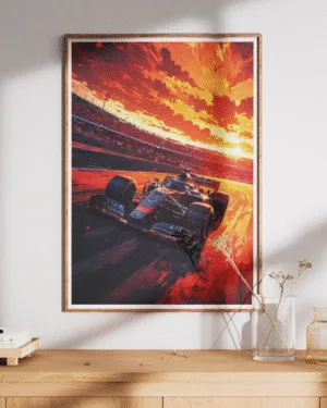 Burning Rubber | Formula Racing | Premium Poster