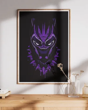 Black Panther Neon | Marvel | Premium Poster