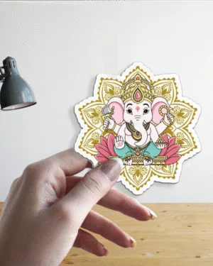 Cute Lord Ganesha | Premium Sticker