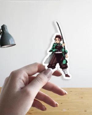 Tanjiro Action Pose | Demon Slayer | Premium Sticker