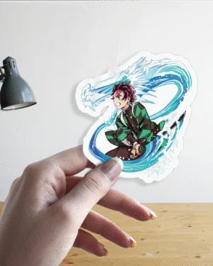 Tanjiro Water Dragon | Demon Slayer | Premium Sticker