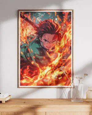 Tanjiro Kamado Portrait | Demon Slayer | Premium Poster