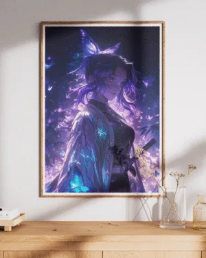 Shinobu Kocho Butterfly Glow | Demon Slayer | Premium Poster