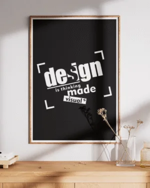 Design is Thinking Made Visual | Motivational | Premium Poster