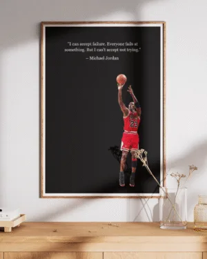 Never Stop Trying | Sports Motivational | Premium Poster