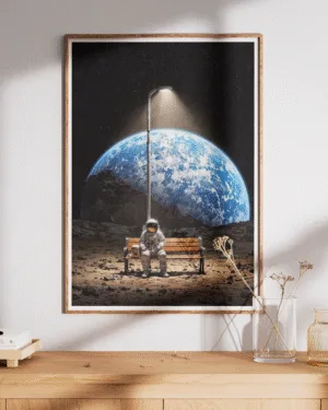 Earthrise Solitude | Space | Premium Poster