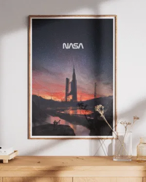NASA Launch at Dusk | Space | Premium Poster