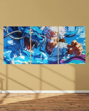 Luffy Gear 5 vs Kaido | One Piece | Split Premium Poster