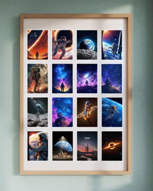 16 Epic Cosmic Astronaut & Space | Premium Poster Set