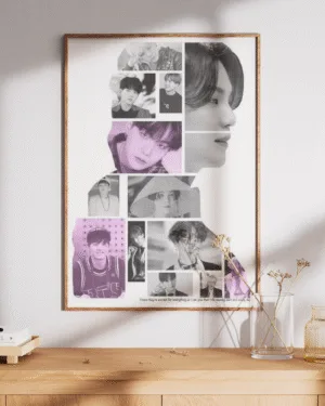 BTS Suga (Yoongi) Silhouette Collage | Music | Premium Poster