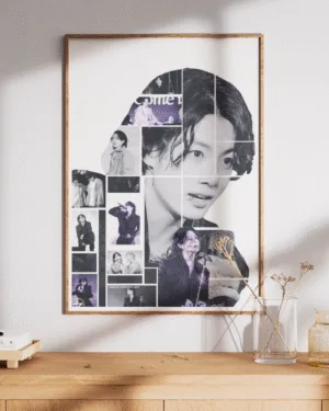 BTS Jungkook Silhouette Collage | Music | Premium Poster