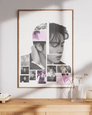 BTS Jin Silhouette Collage | Music | Premium Poster