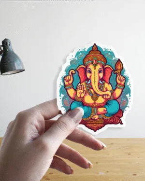 Divine Ganesh Mandala | Premium Sticker