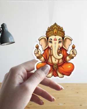 Classic Orange Ganesh | Demon Slayer | Premium Sticker