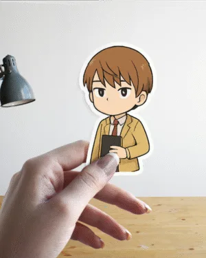 Light Yagami Chibi | Death Note | Premium Sticker