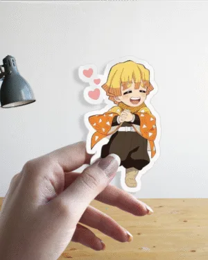 Love Struck Zenitsu | Demon Slayer | Premium Sticker