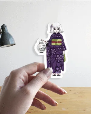 Lantern Night Kimono Girl | Demon Slayer | Premium Sticker