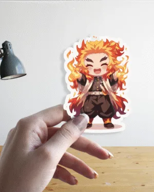 Flame Hashira Hug | Demon Slayer | Premium Sticker