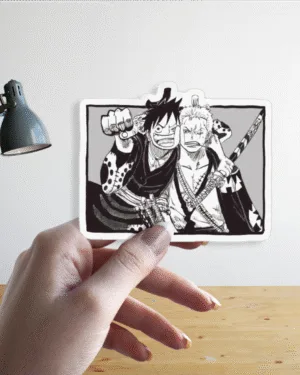 Wano Duo Luffy & Zoro | One Piece | Premium Sticker