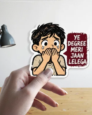Ye Degree Meri Jaan Lelega | Premium Sticker