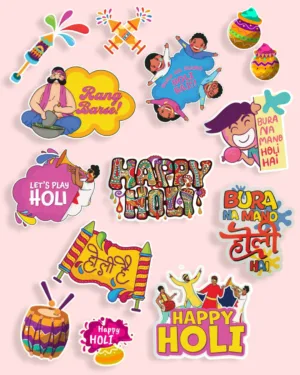 13 Holi Special Combo | Premium Sticker